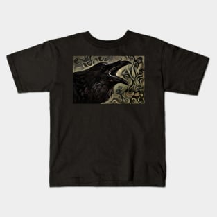 cutup, deepdream, crow Kids T-Shirt